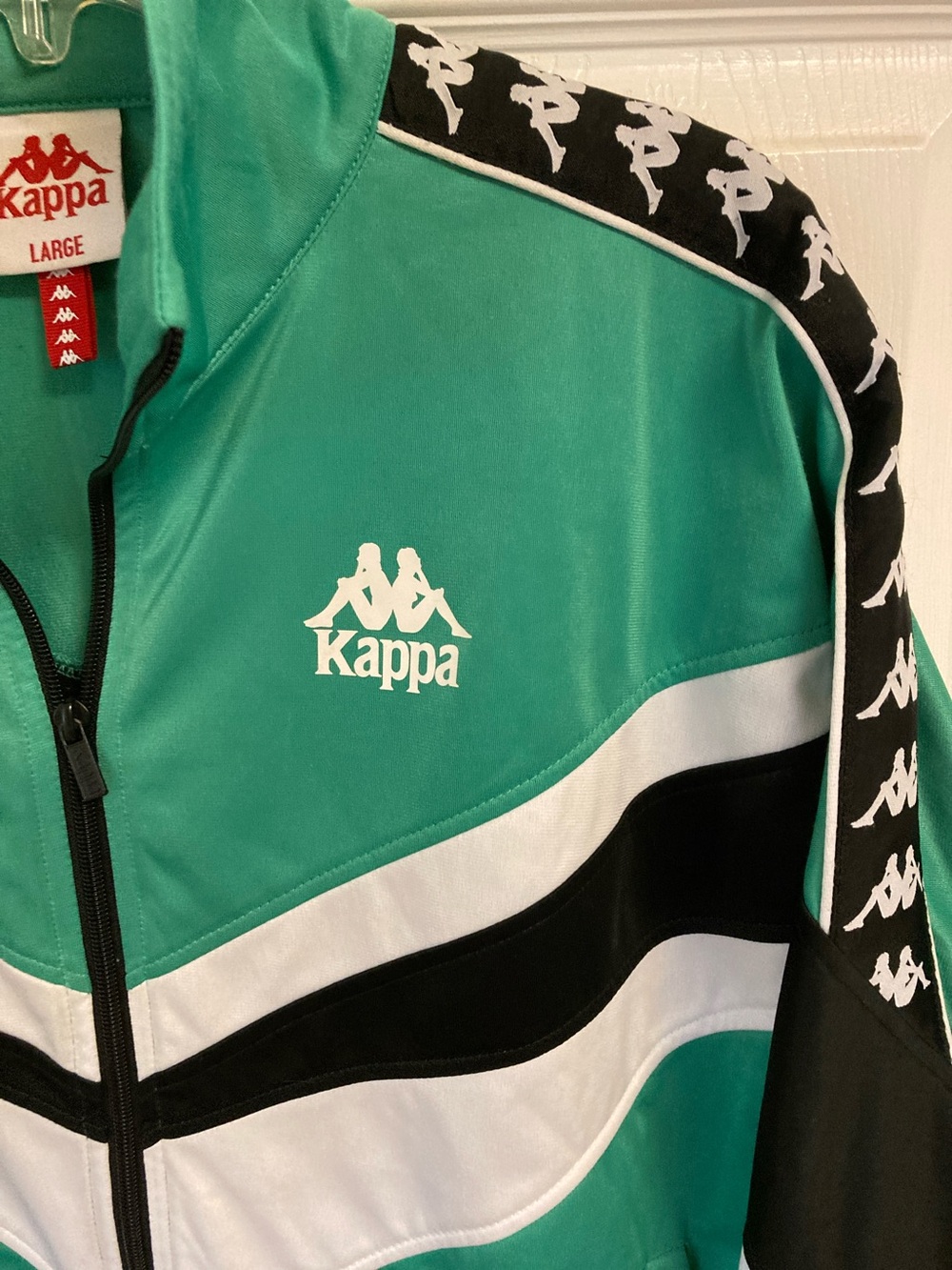 Kappa Green Black White Retro Zip-Up Track Jacket - Picture 3 of 10